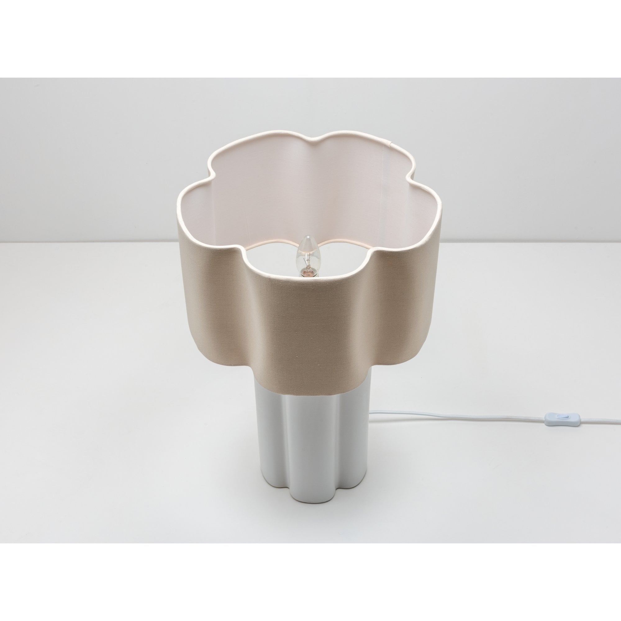houseof. Flower Ceramic Table Lamp - White