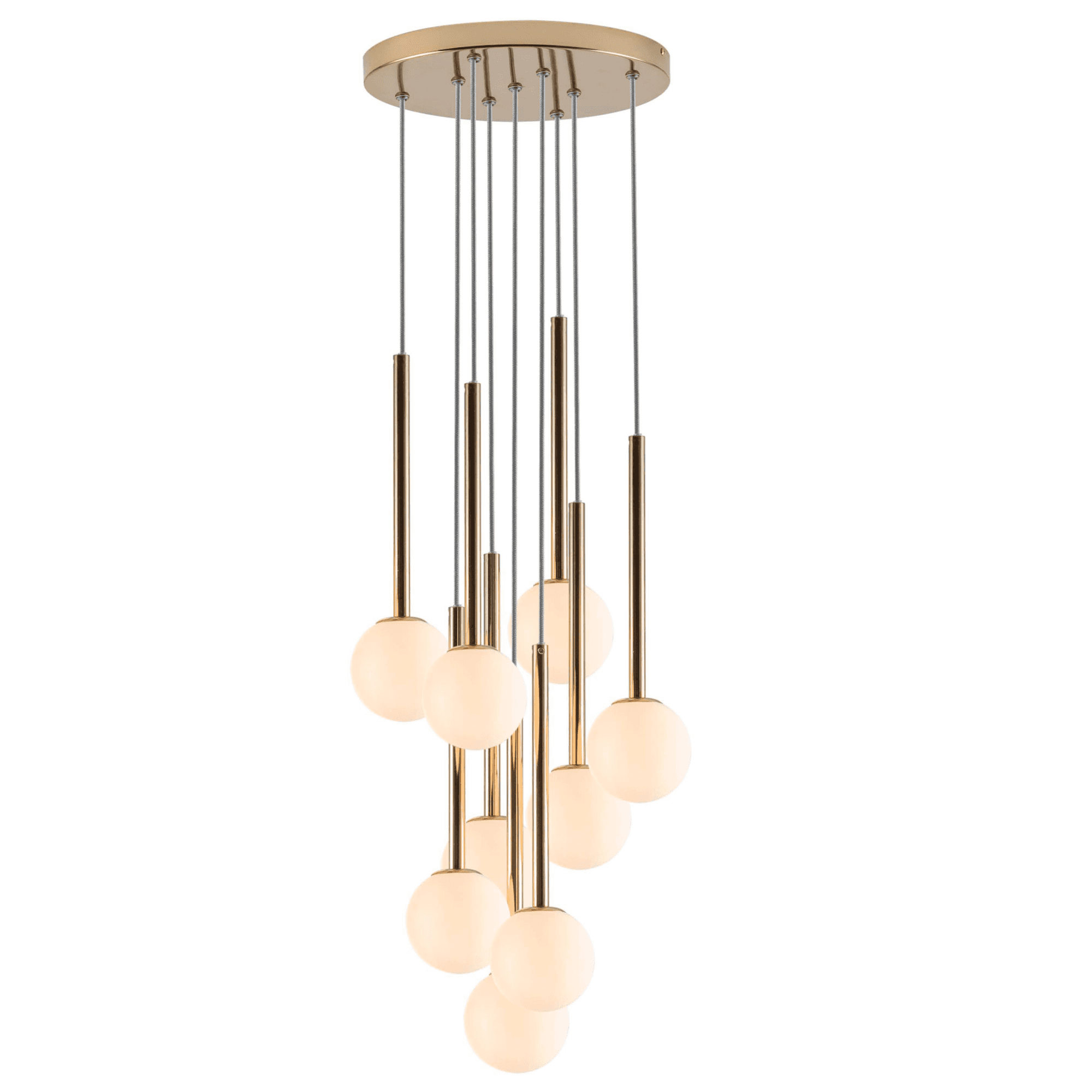 houseof. Opal Ball Cluster Ceiling Light - Brass