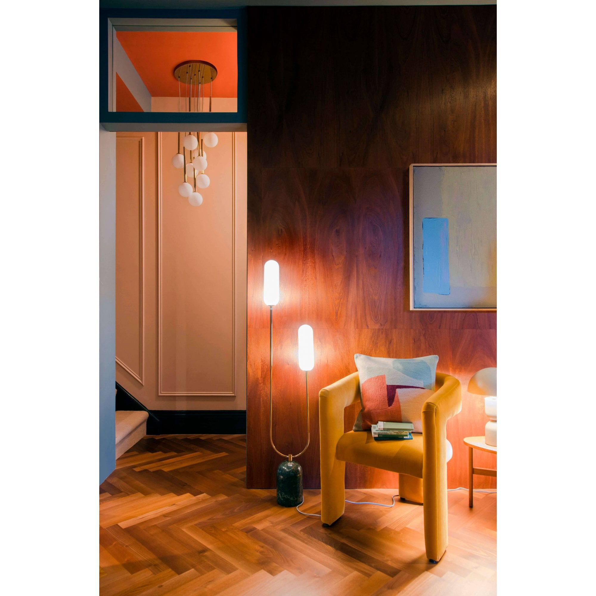 houseof. Opal Ball Cluster Ceiling Light - Brass