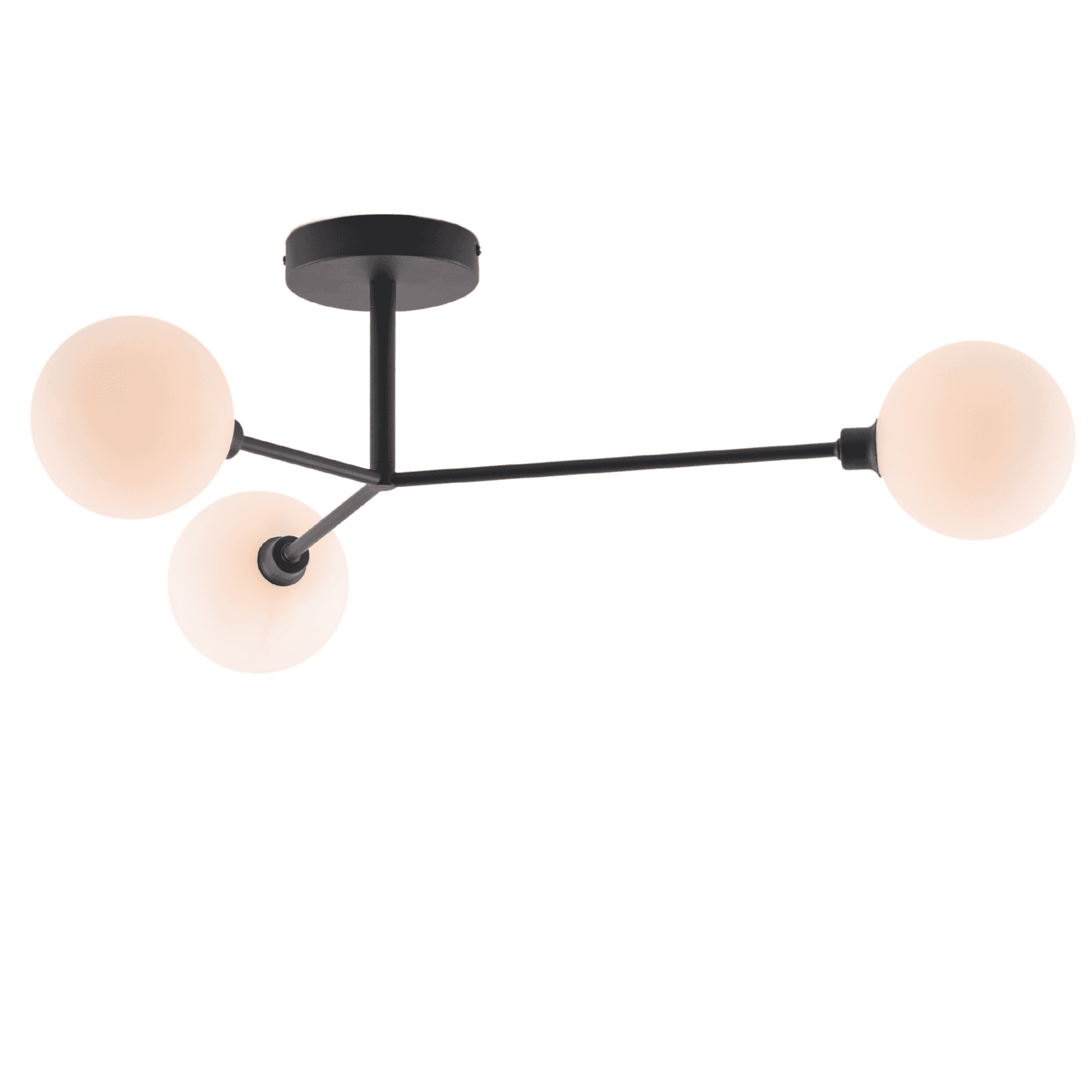 houseof. Flush 3 Light Ceiling Light - Charcoal