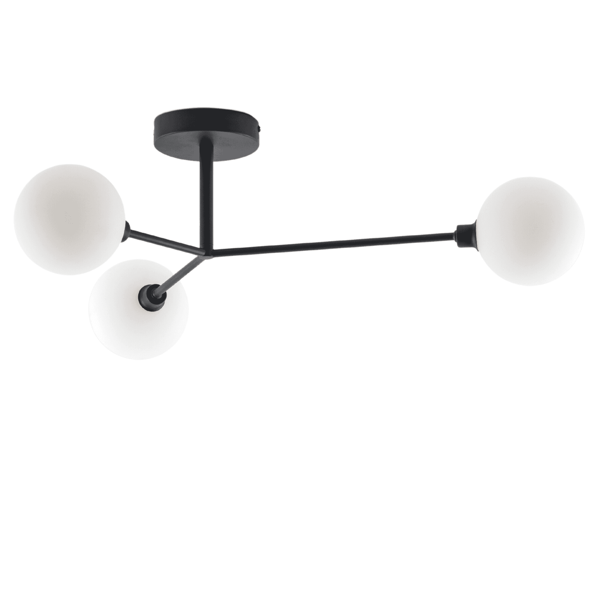 houseof. Flush 3 Light Ceiling Light - Charcoal