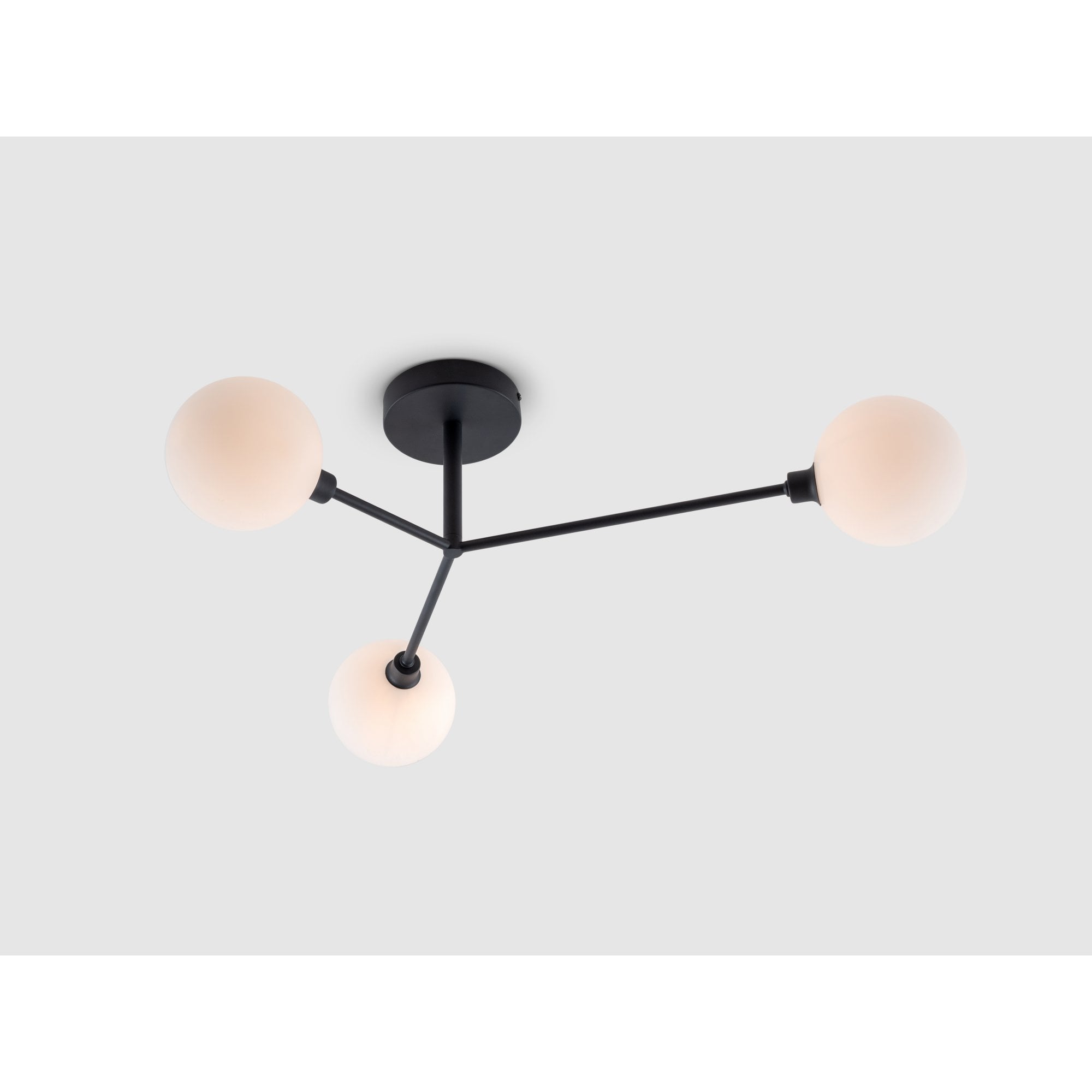 houseof. Flush 3 Light Ceiling Light - Charcoal