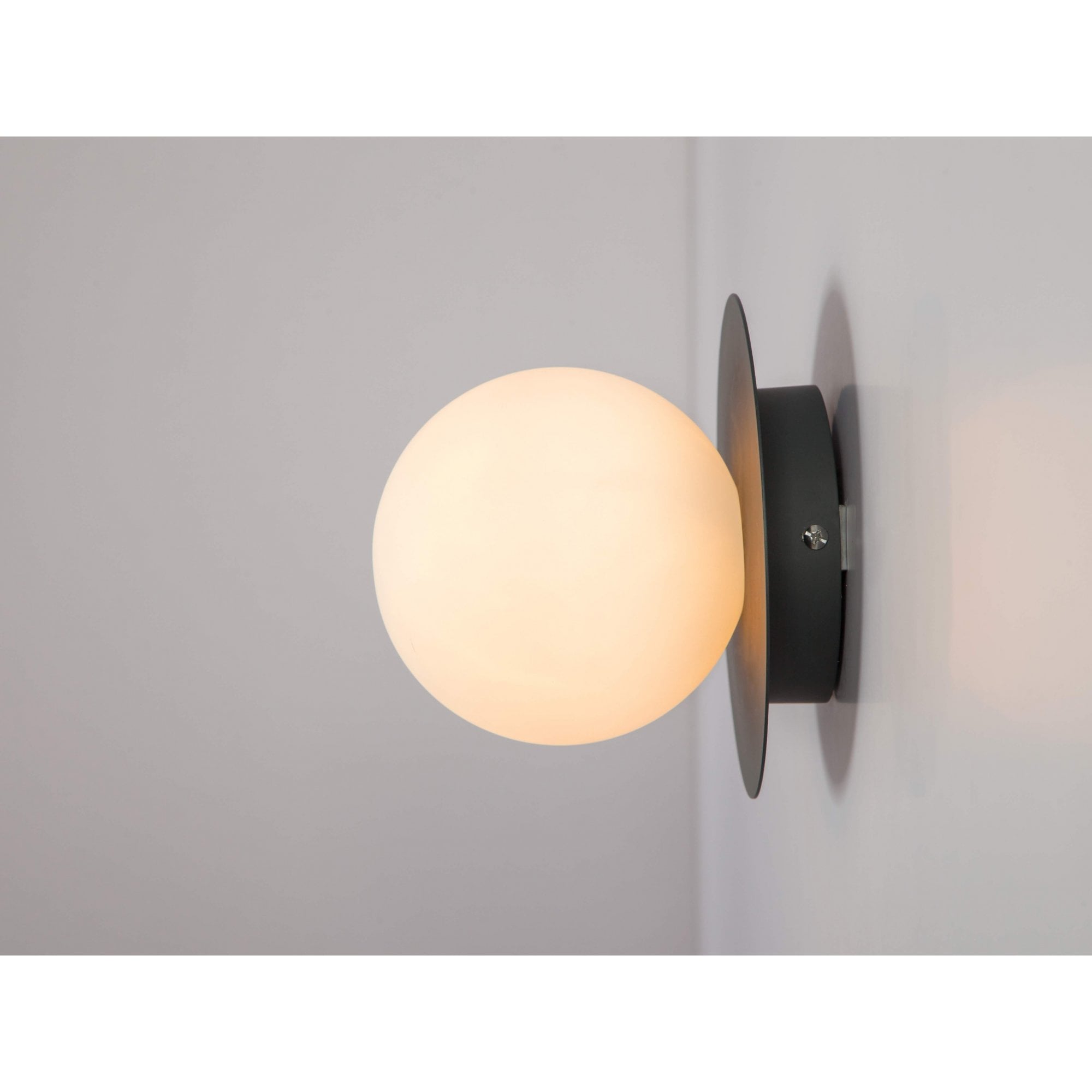 houseof. Opal Disk Wall Light - Charcoal Grey