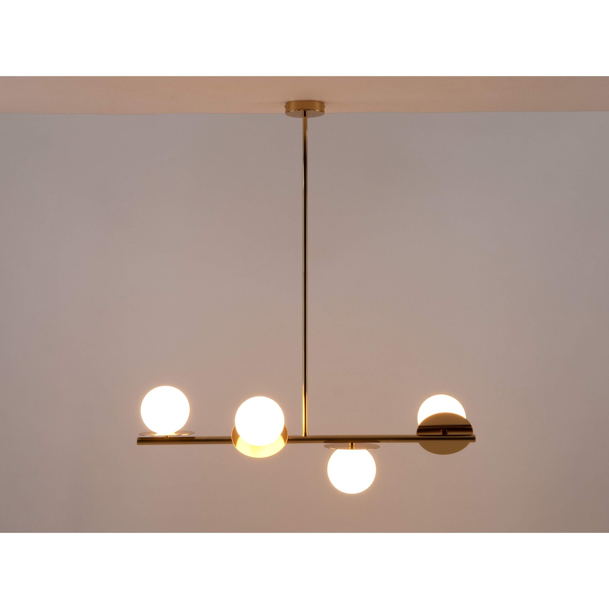 houseof. Opal Disk Ceiling Light IP44 - Brass