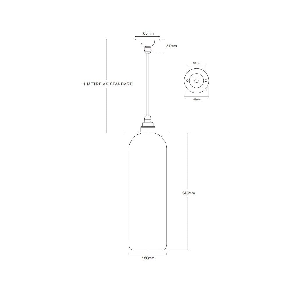 Leverint Marylebone Large Pendant - Mixed Profile Glass