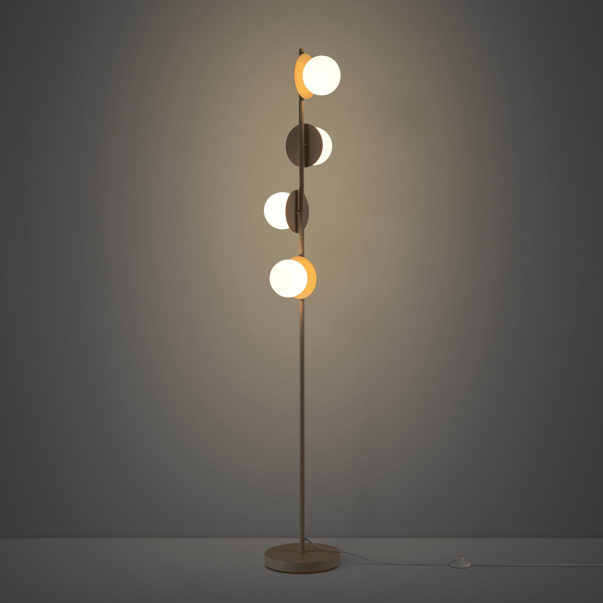 houseof. Opal Disk Floor Lamp - Sand