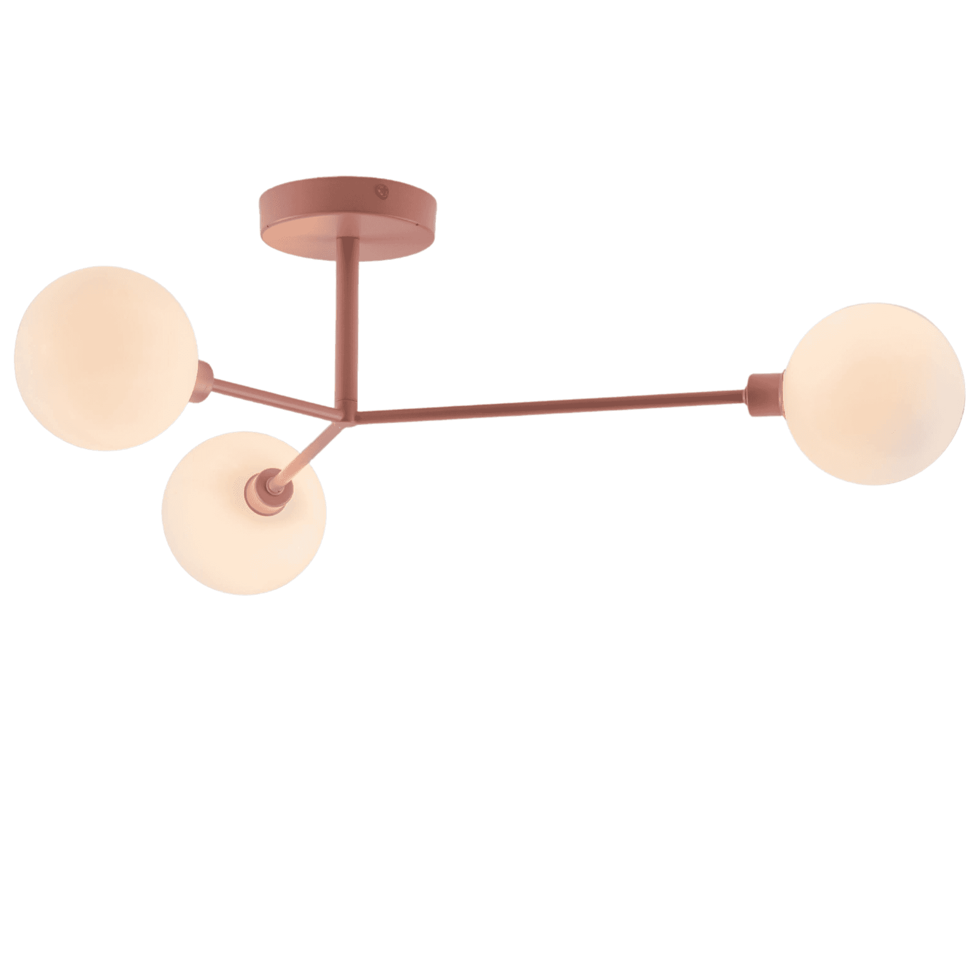 houseof. Flush 3 Light Ceiling Light - Pink