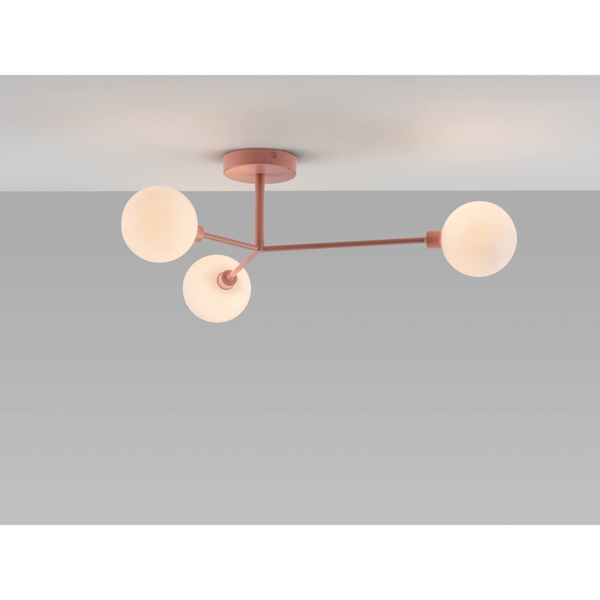 houseof. Flush 3 Light Ceiling Light - Pink
