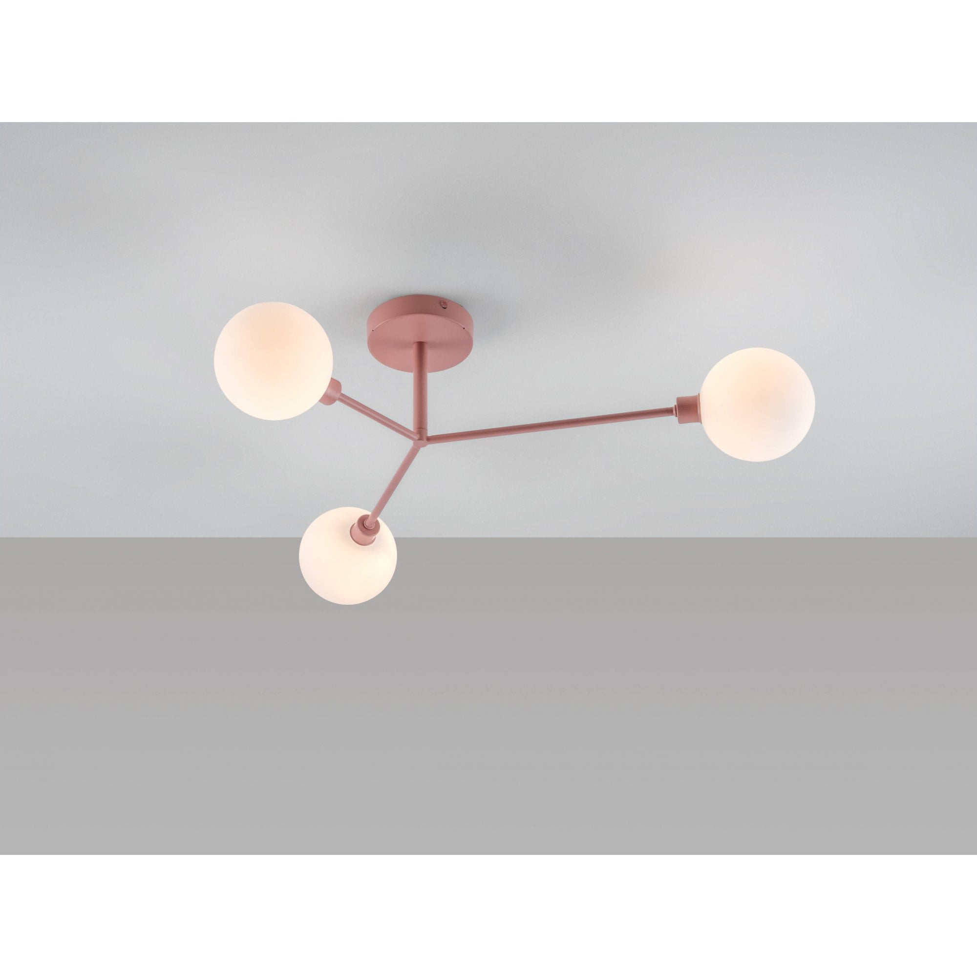houseof. Flush 3 Light Ceiling Light - Pink