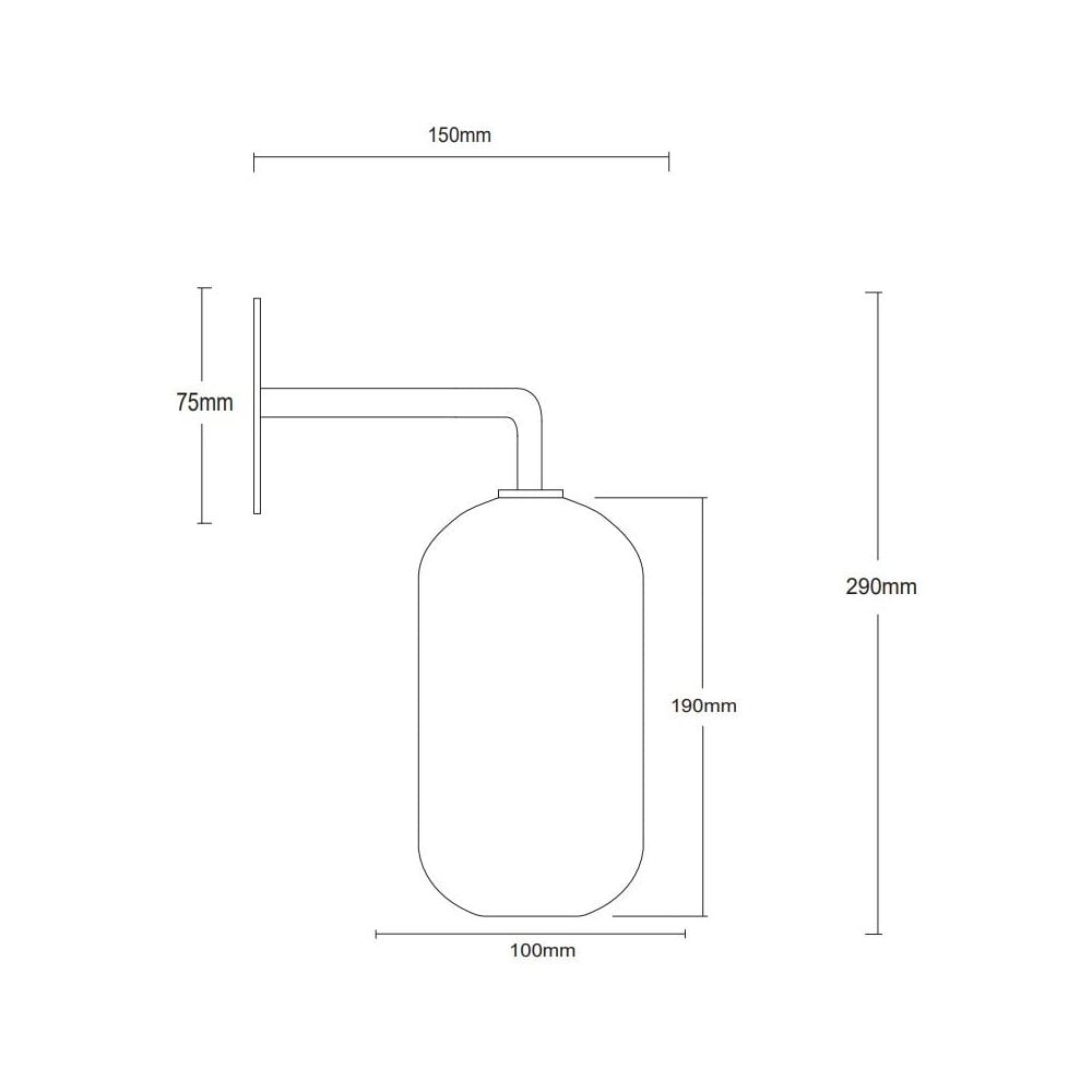 Leverint Charlton Small Sealed Wall Light