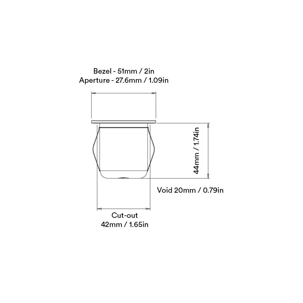 Orluna Alta Mini Uplight - Anti Glare Shield, for Stairs & Niches