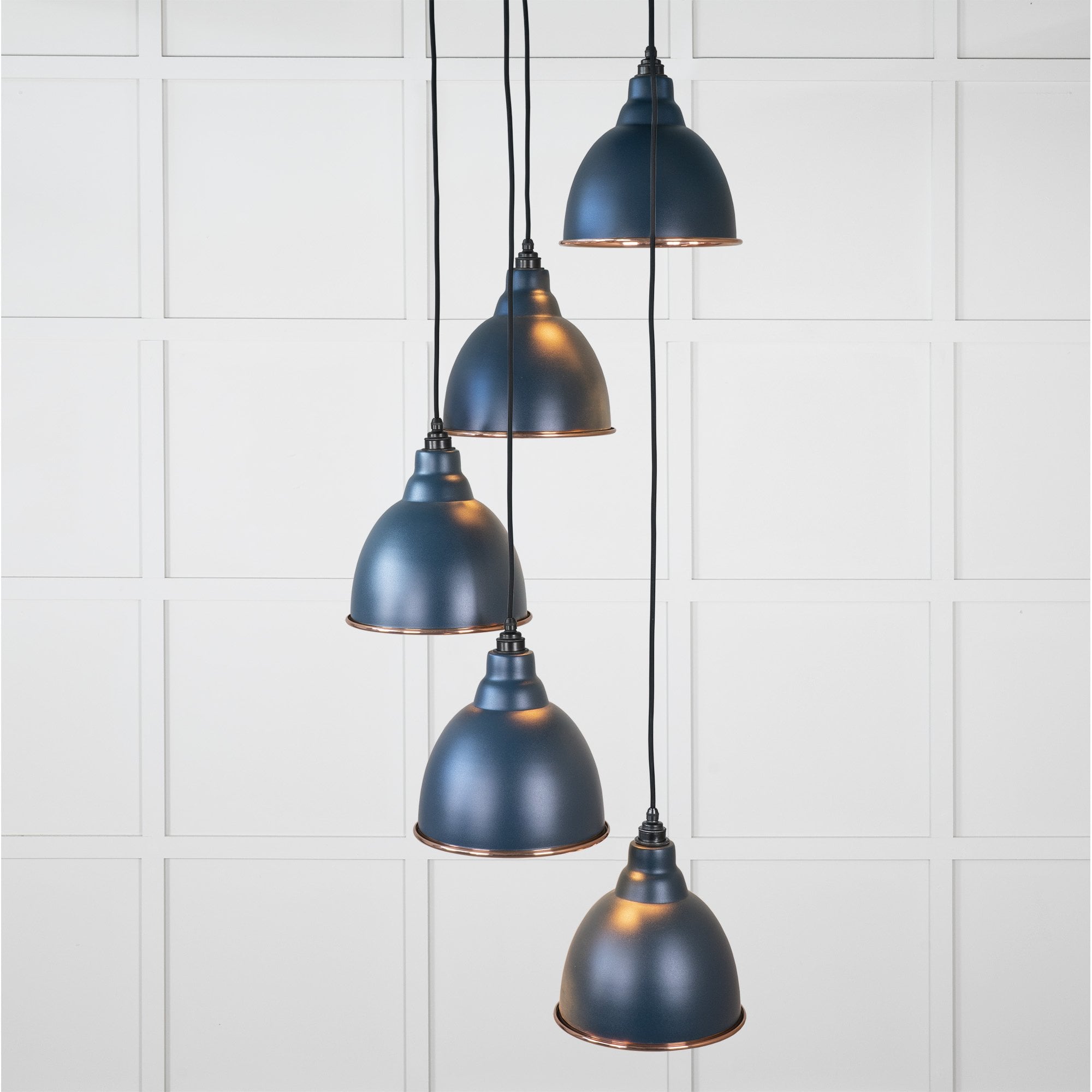 From The Anvil Smooth Copper Brindley Cluster Pendant - Dusk (Dark Blue/Grey)