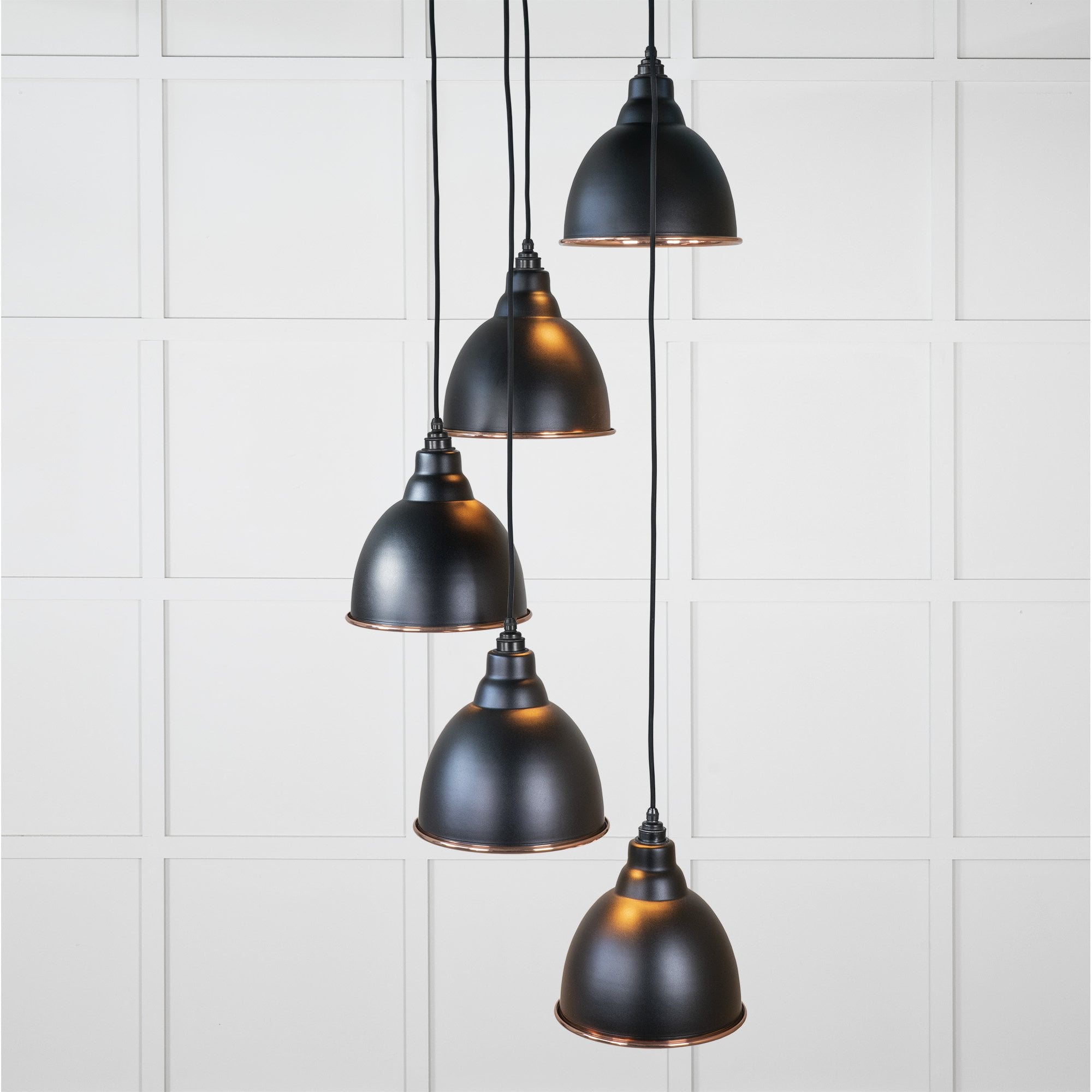 From The Anvil Smooth Copper Brindley Cluster Pendant - Elan Black