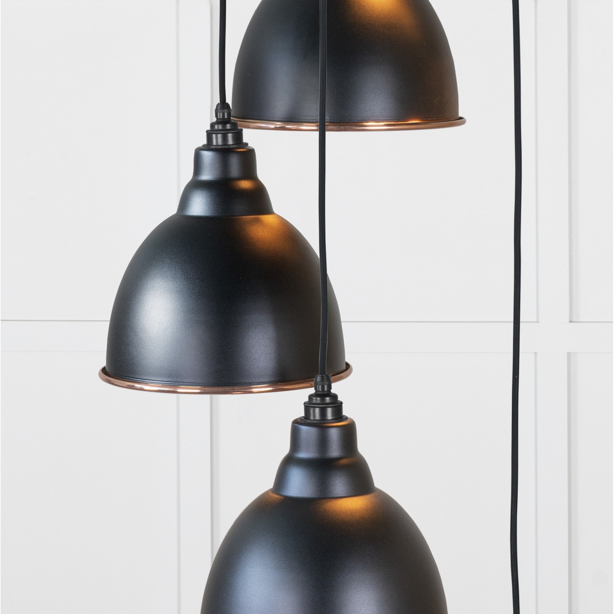From The Anvil Smooth Copper Brindley Cluster Pendant - Elan Black