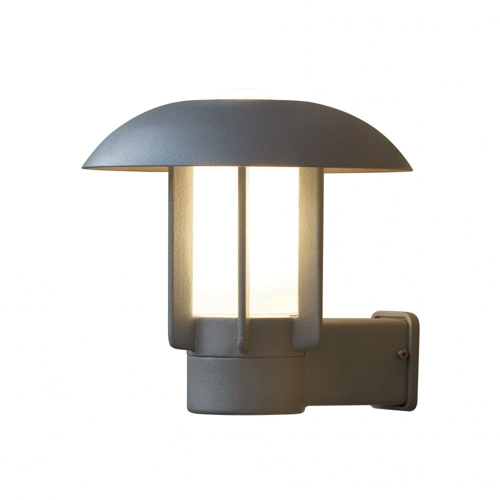 Konstsmide Heimdal Wall Light - Grey with Opal Glass