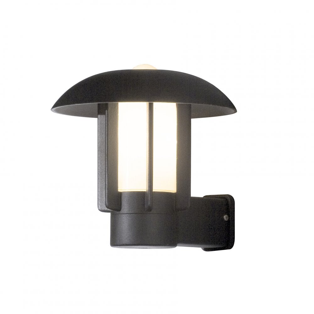Konstsmide Heimdal Wall Light - Matt Black with Opal Glass