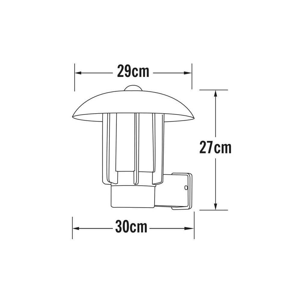 Konstsmide Heimdal Wall Light - Matt Black with Opal Glass