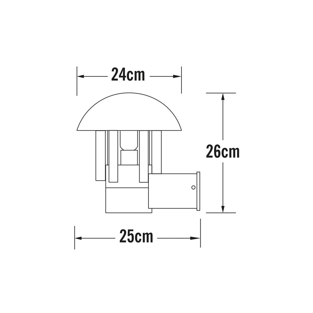 Konstsmide Heimdal Wall Light - Matt Black with Clear Glass