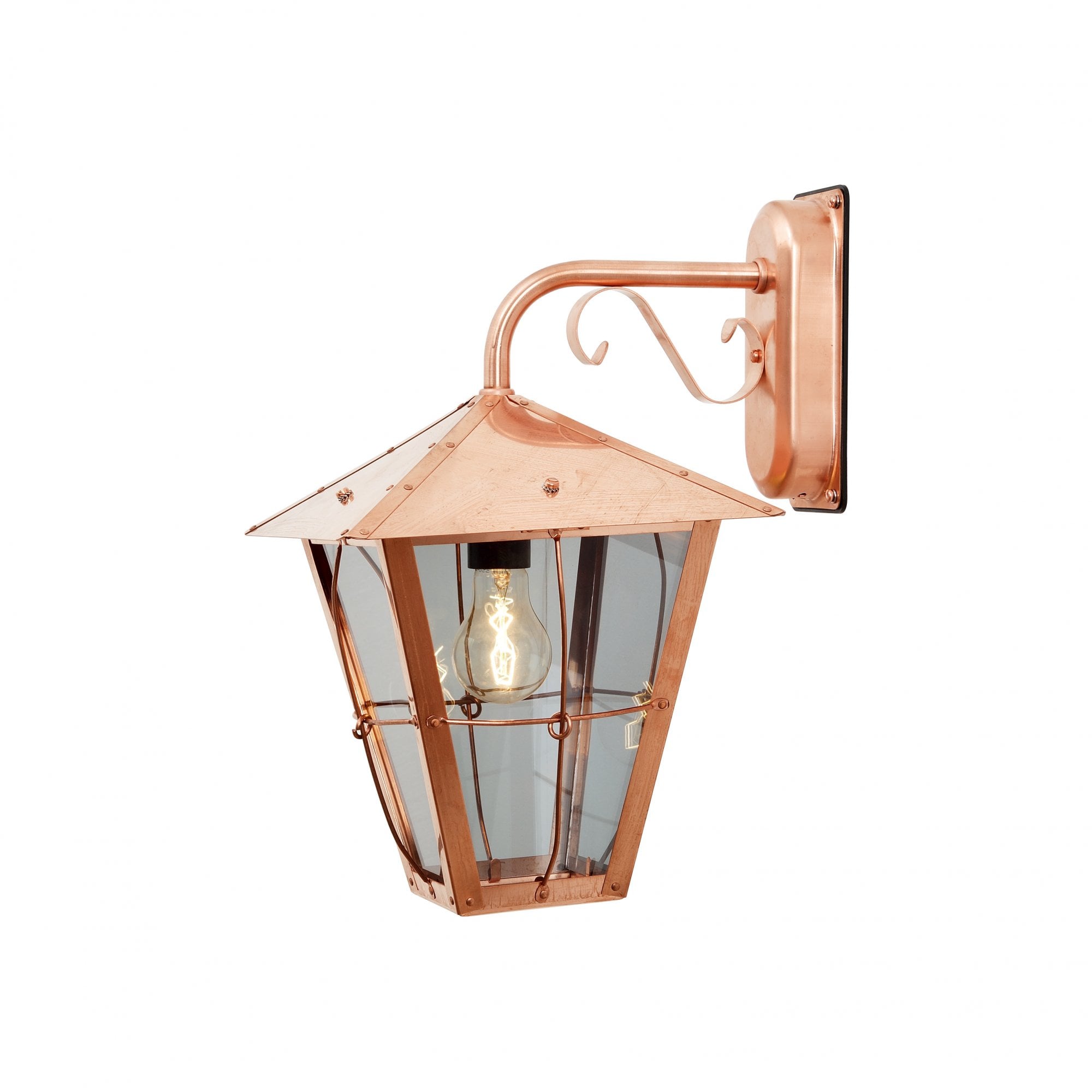 Konstsmide Fenix Down Wall Light - Copper