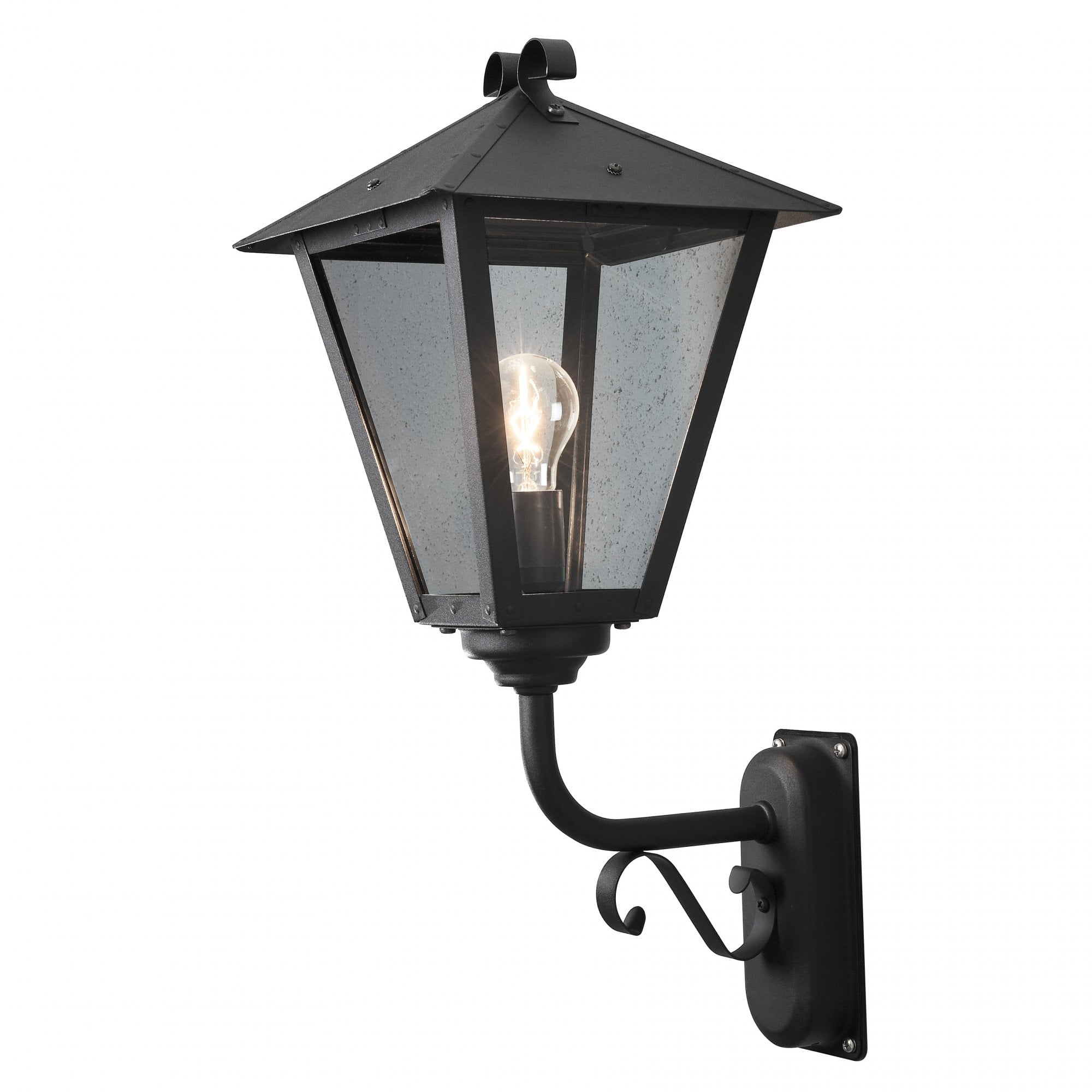 Konstsmide Benu Large Up Wall Light - Matt Black