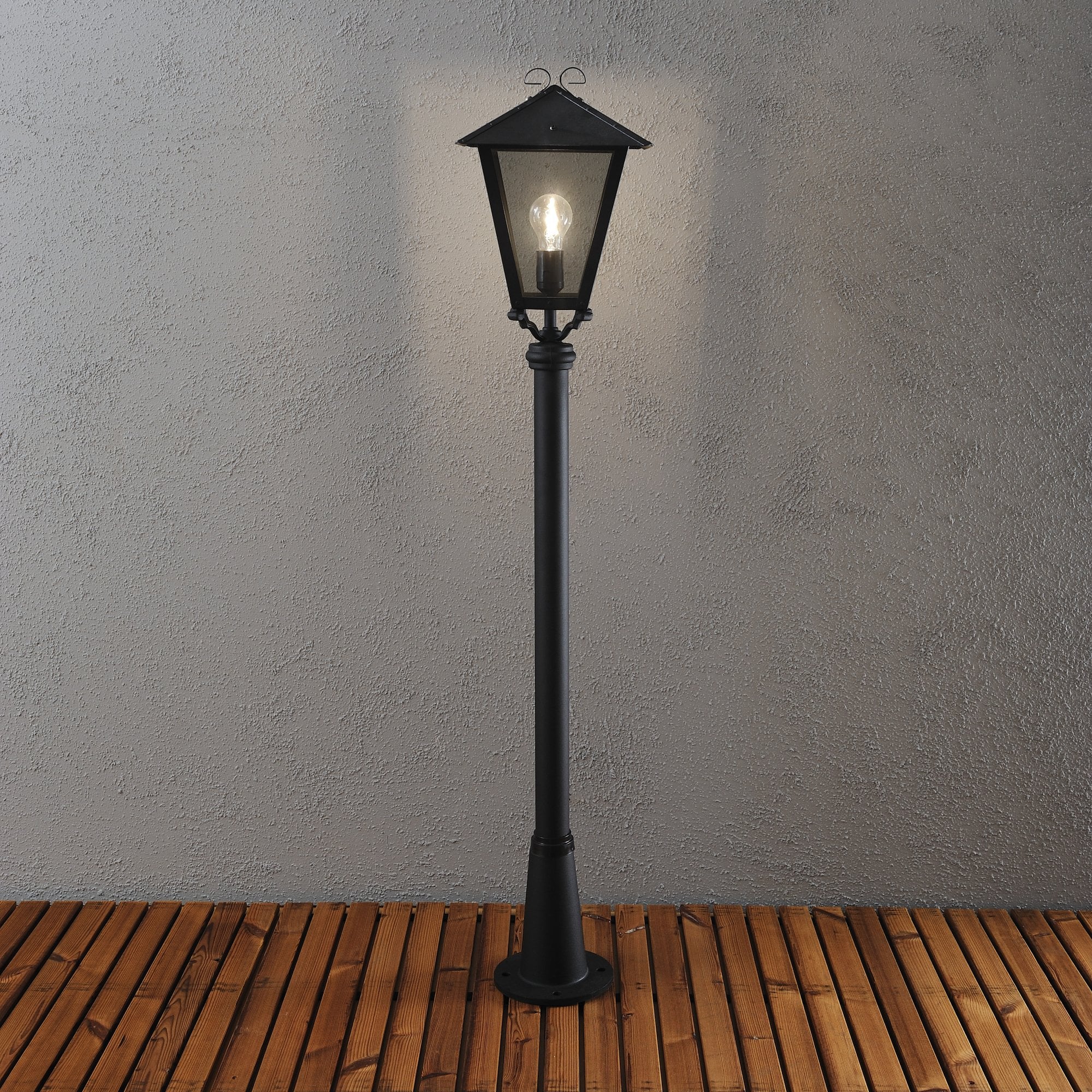 Konstsmide Benu Post Light (With Persius Column) - Matt Black