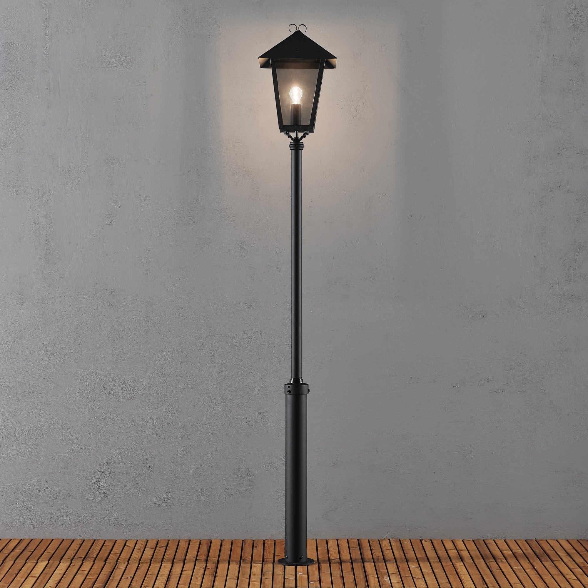 Konstsmide Benu Lampost (With Taurus Column) - Matt Black