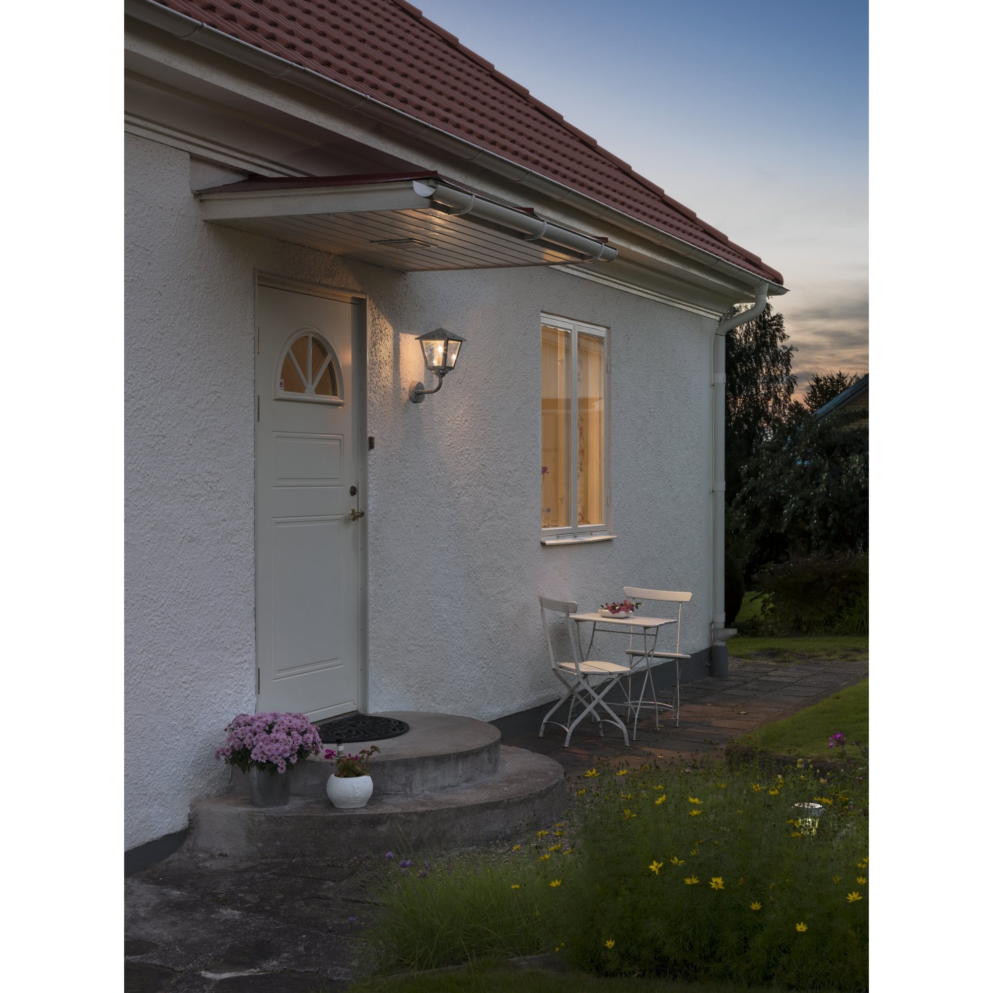 Konstsmide Benu Small Up Wall Light - Galvanised