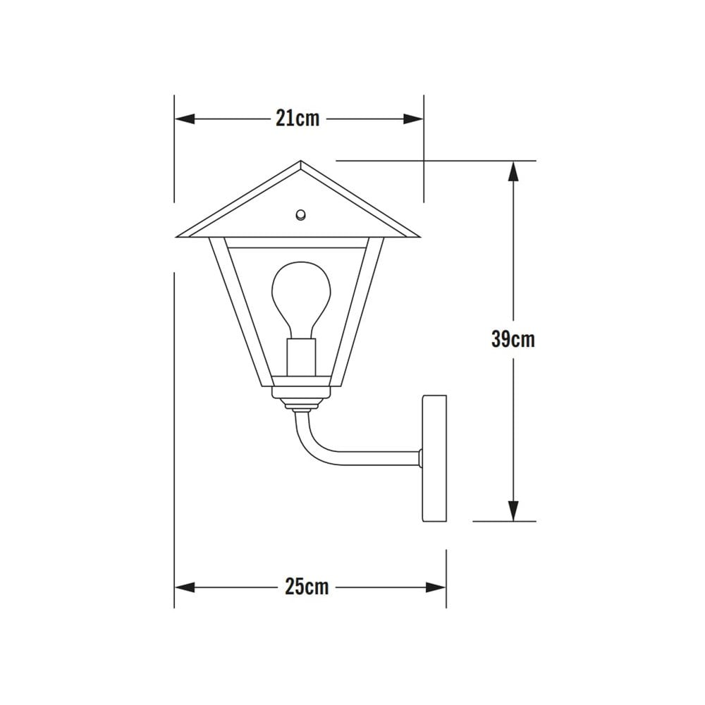 Konstsmide Benu Small Up Wall Light - Galvanised