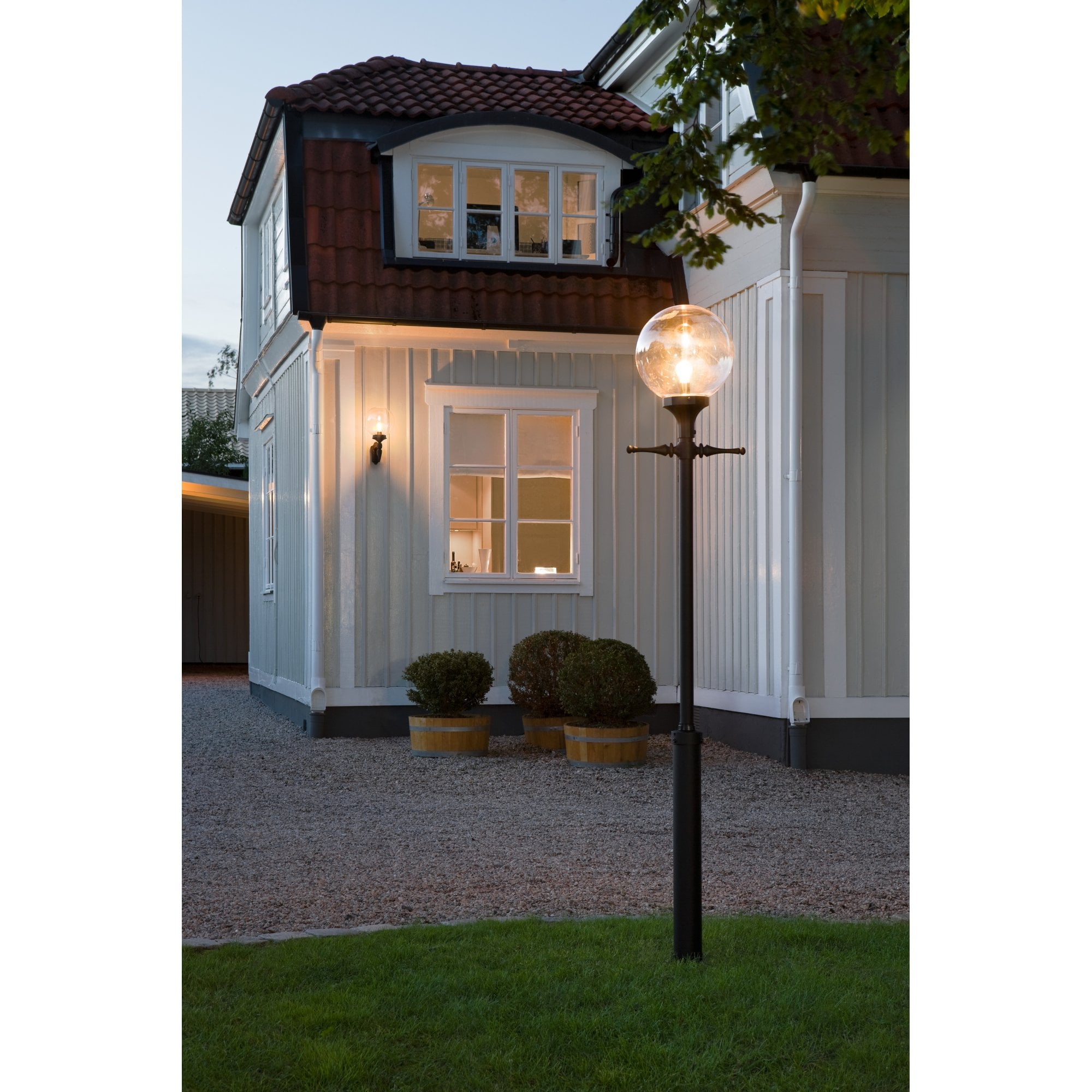 Konstsmide Orion Lampost (With Taurus Pole and Ladder Bracket) - Matt Black