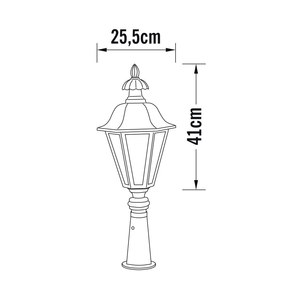 Konstsmide Pallas Small Single Head - Matt Black - Head Only