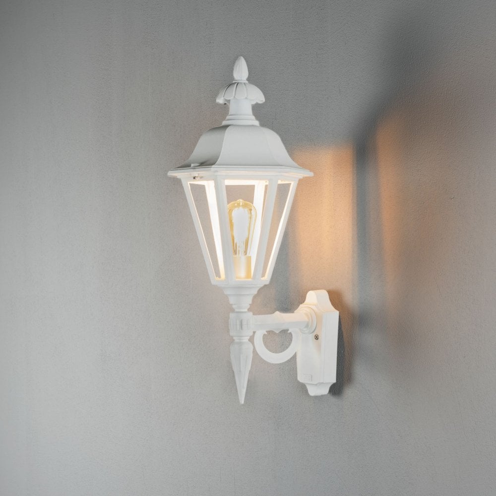 Konstsmide Pallas Large Up Wall Light - Matt White