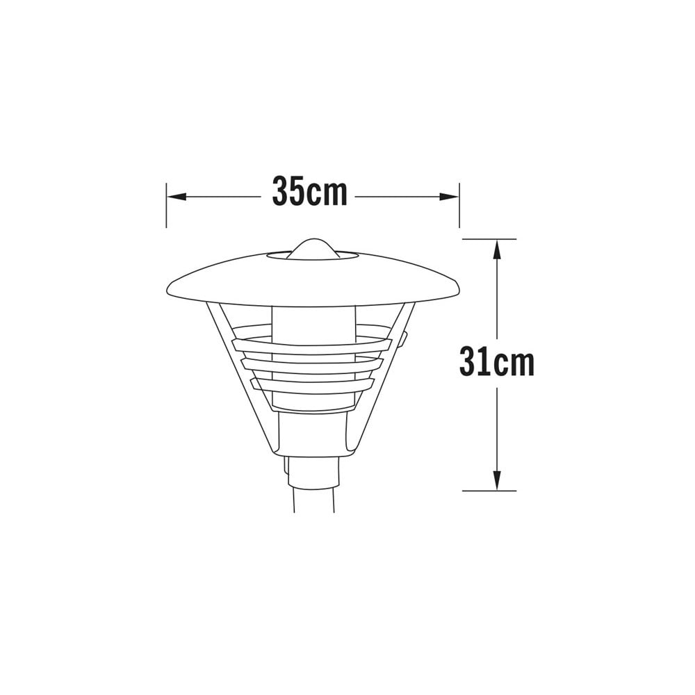 Konstsmide Gemini Single Head - Matt Black - Head Only