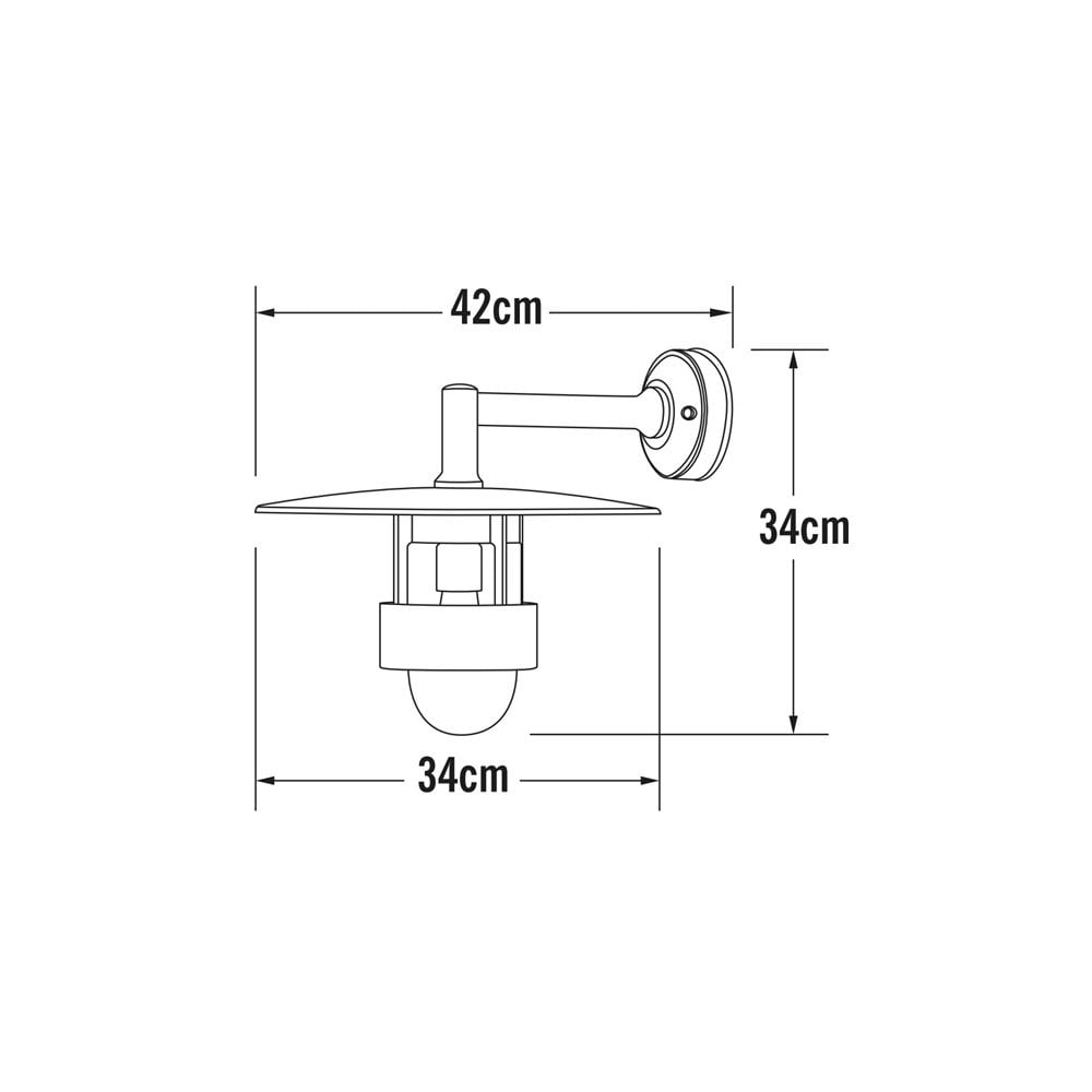 Konstsmide Freja Wall Light - Matt Black