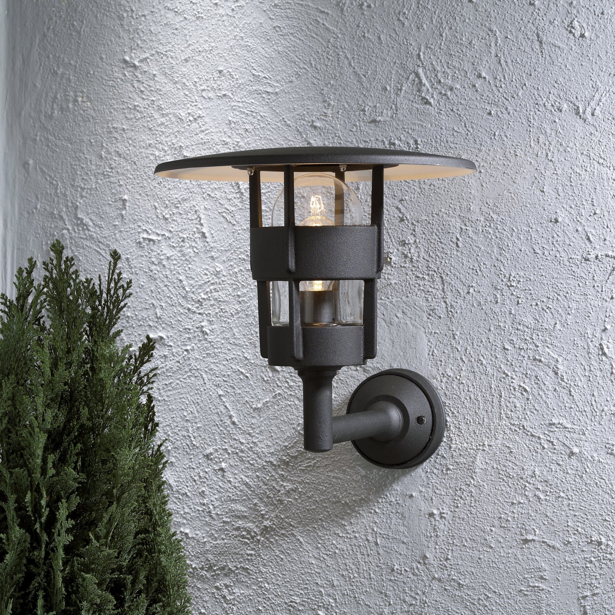 Konstsmide Freja Up Wall Light - Matt Black