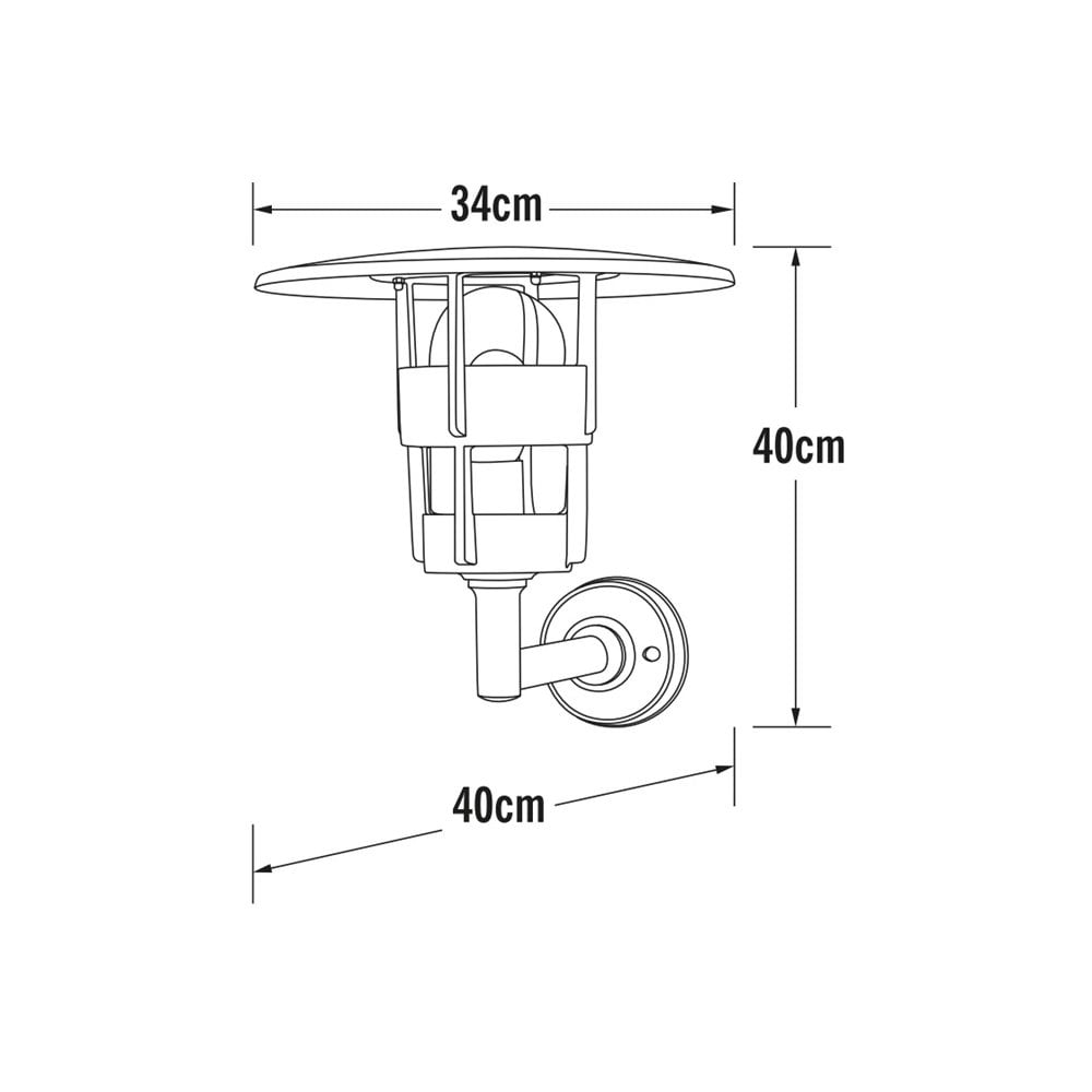 Konstsmide Freja Up Wall Light - Matt Black