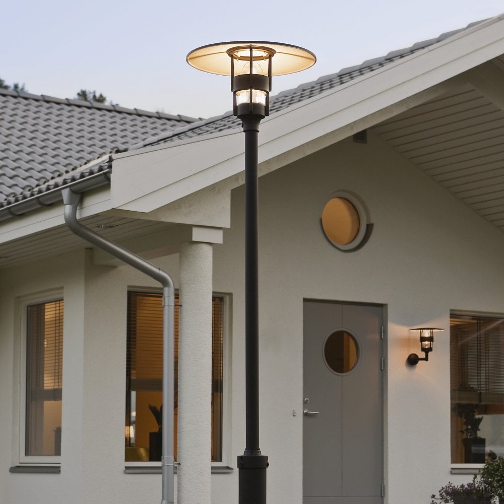 Konstsmide Freja Lampost (With Taurus Column) - Matt Black