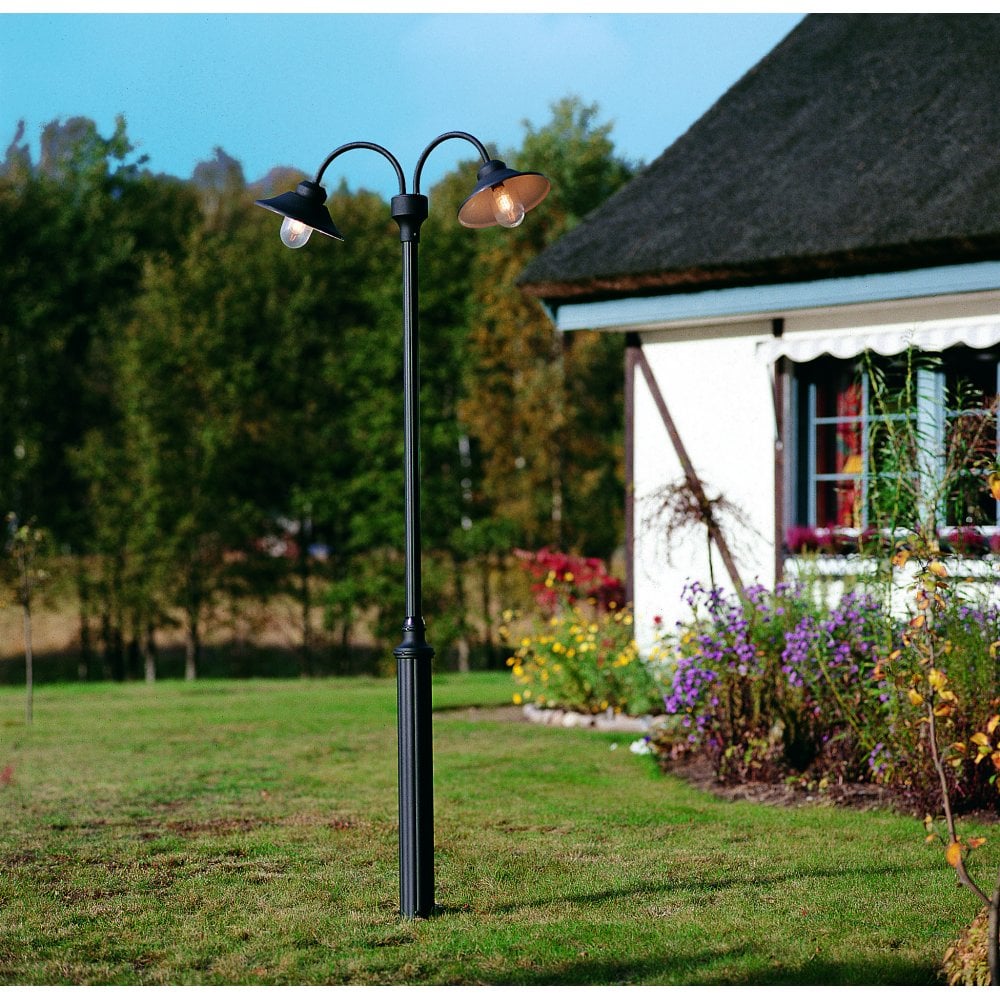 Konstsmide Vega Twin Head - Matt Black - Head Only