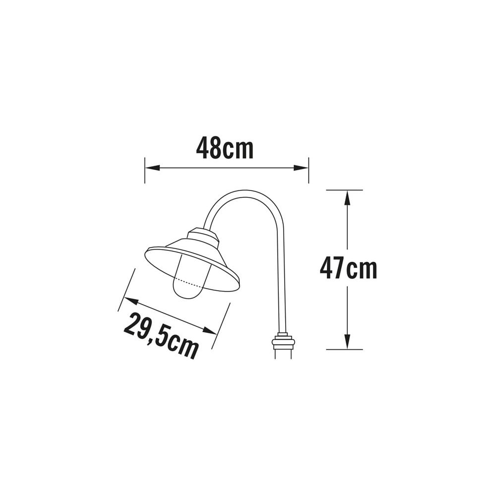 Konstsmide Vega Single Head - Matt Black - Head Only