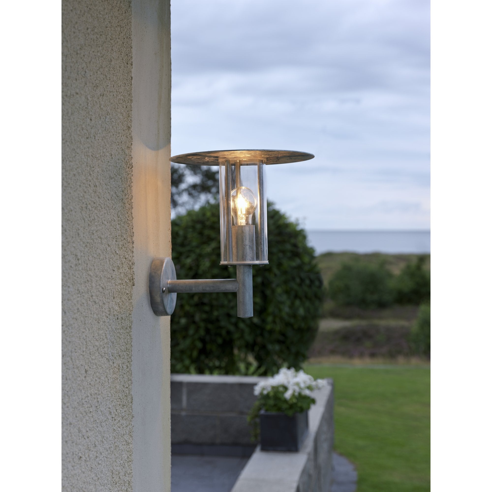 Konstsmide Mode Wall Light - Galvanised