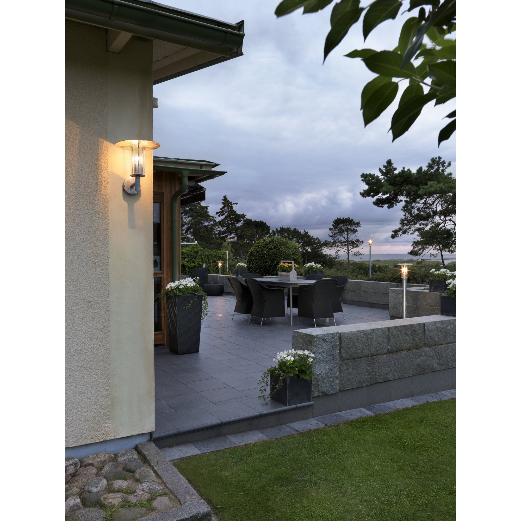 Konstsmide Mode Wall Light - Galvanised