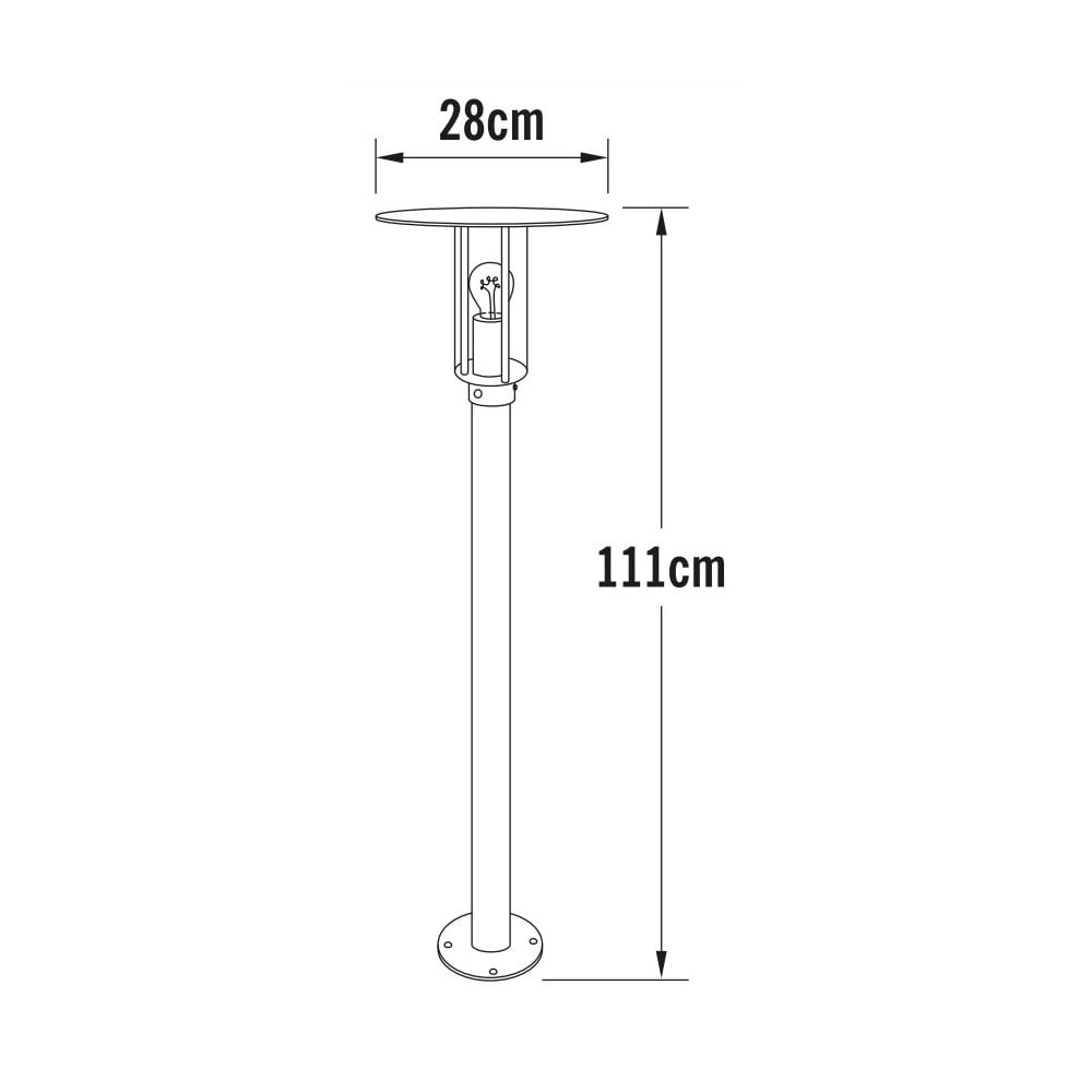 Konstsmide Mode Short Pole Light - Galvanised