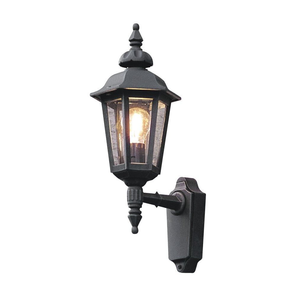 Konstsmide Pallas Small Up Wall Light - Matt Black