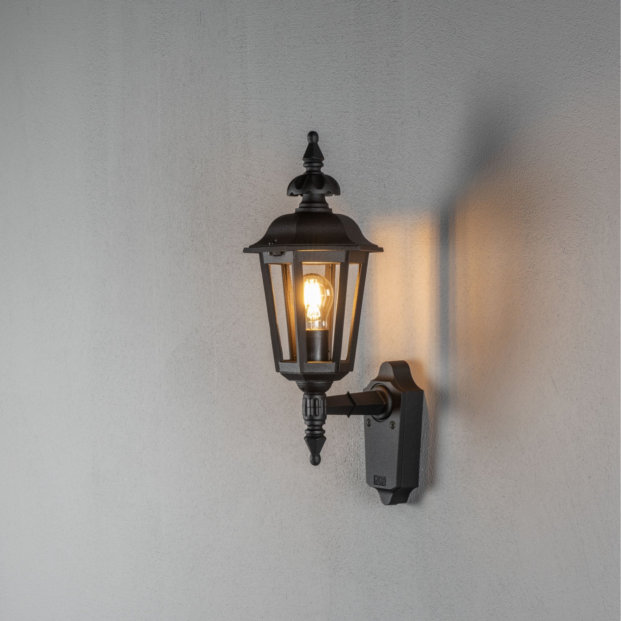Konstsmide Pallas Small Up Wall Light - Matt Black