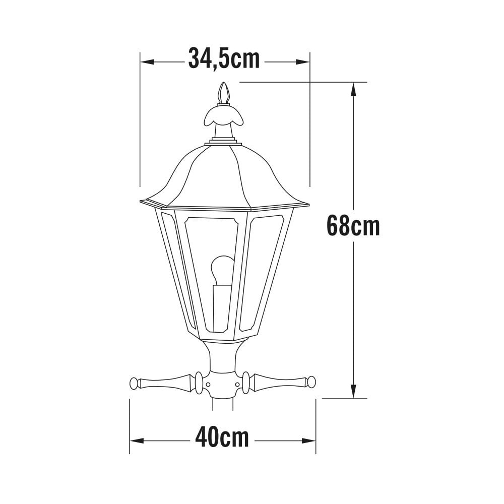 Konstsmide Pallas Large Single Head - Matt White - Head Only
