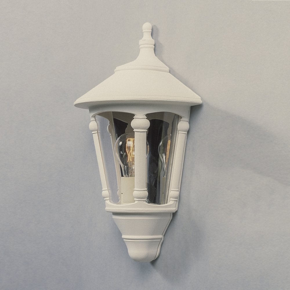 Konstsmide Virgo Flush Half Lantern - Matt White