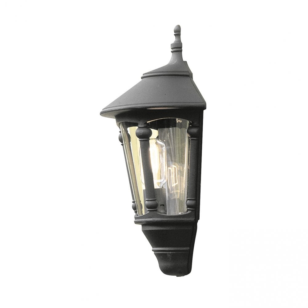 Konstsmide Virgo Flush Half Lantern - Matt Black
