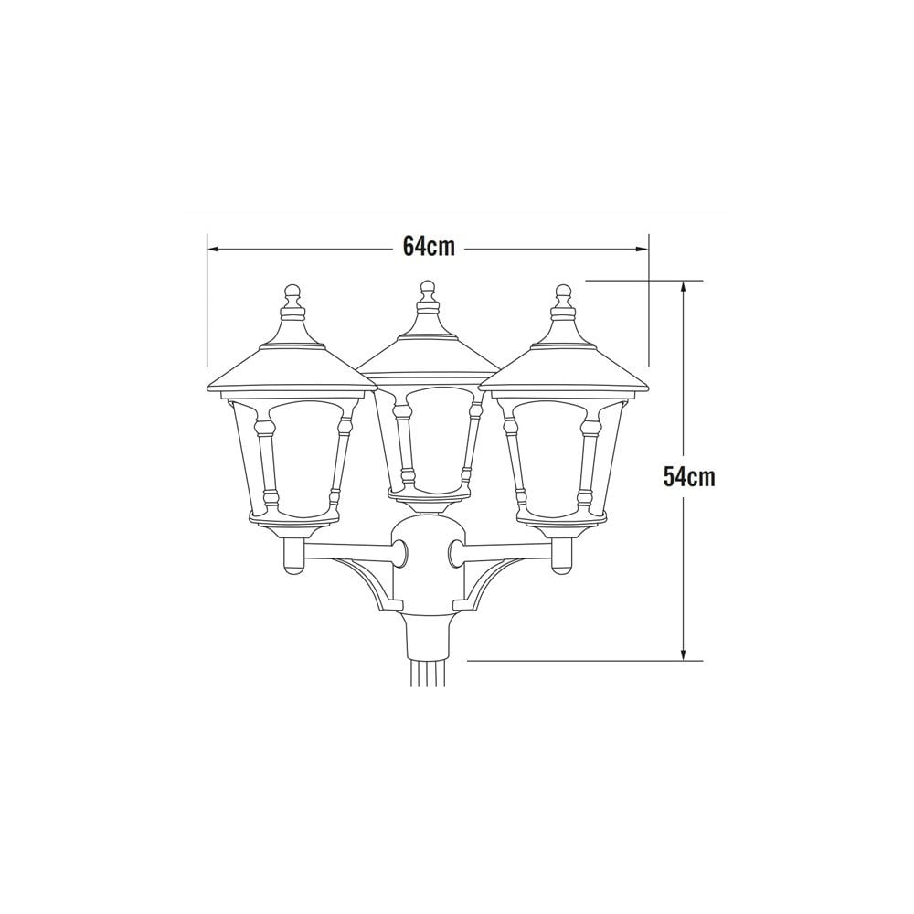 Konstsmide Virgo Triple Head - Matt White - Head Only