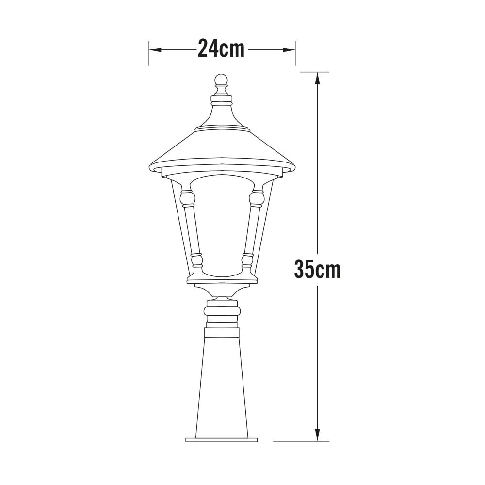 Konstsmide Virgo Small Single Head - Matt Black - Head Only