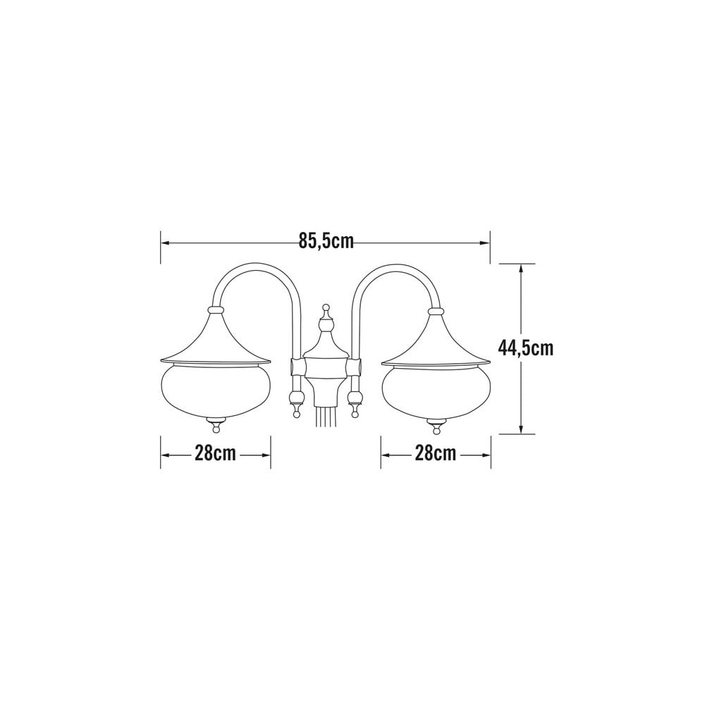 Konstsmide Libra Twin Head - Matt White - Head Only