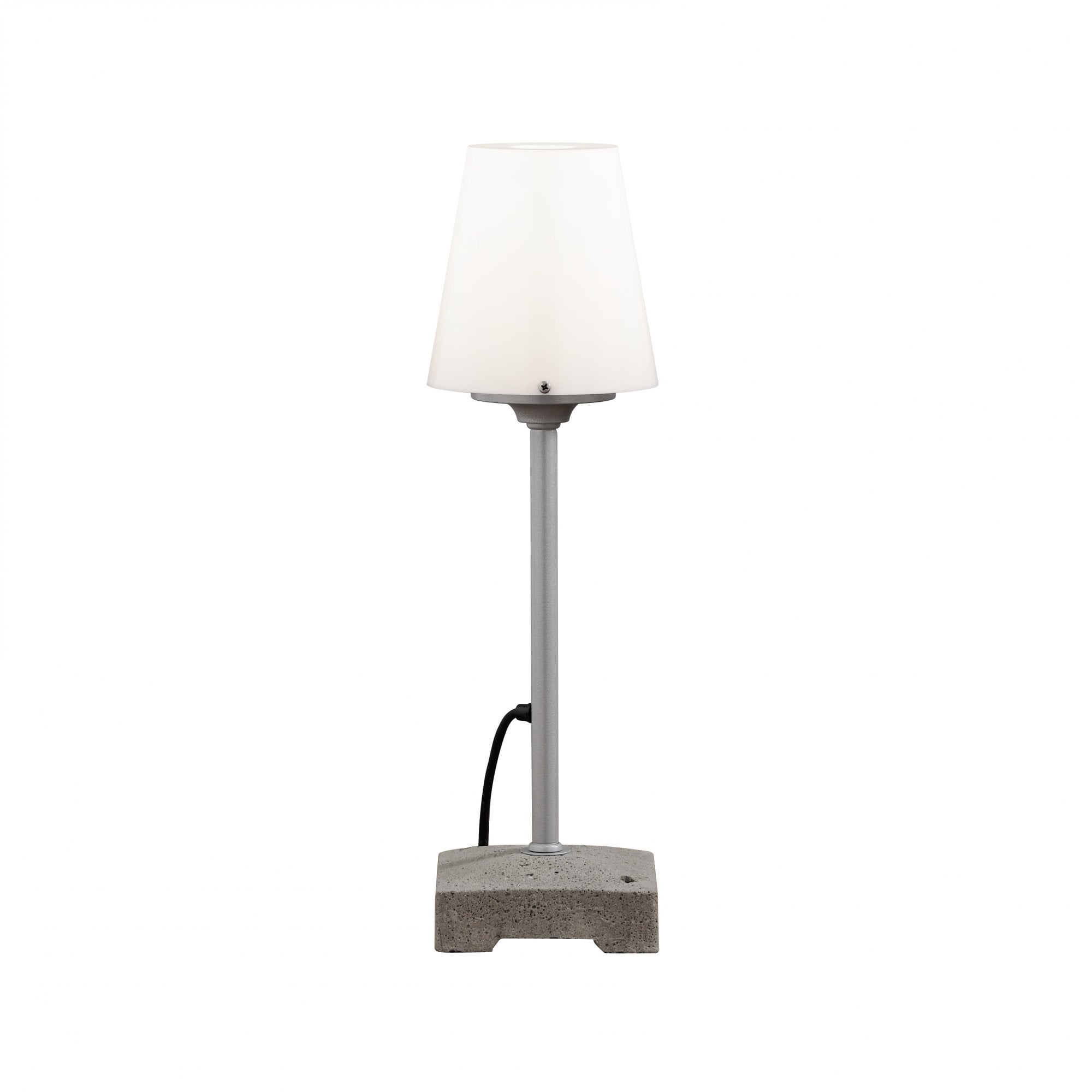 Konstsmide Lucca Table Lamp - Grey with Opal Shade